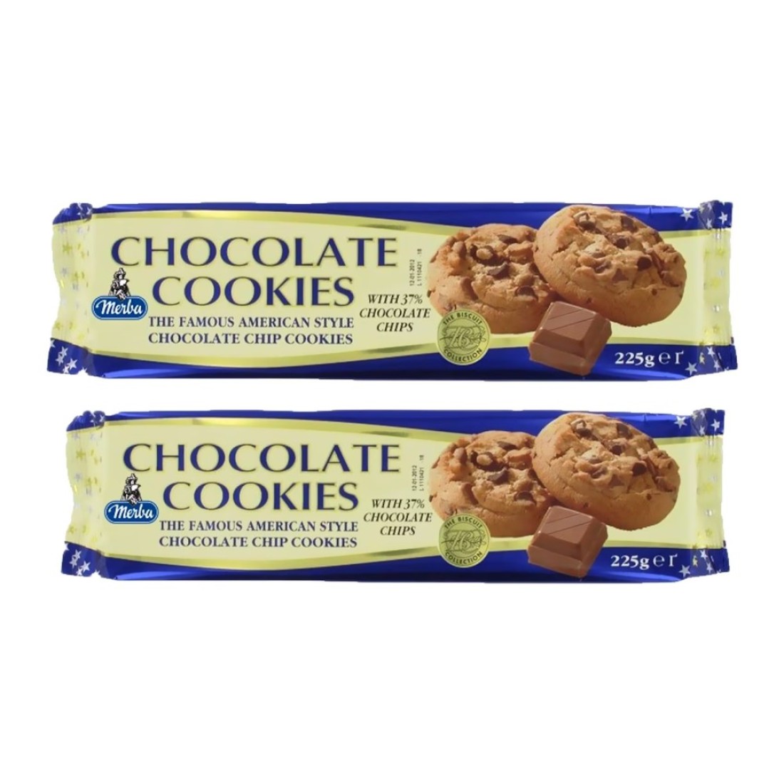 Merba Chocolate Cookies 225g Pack of 2