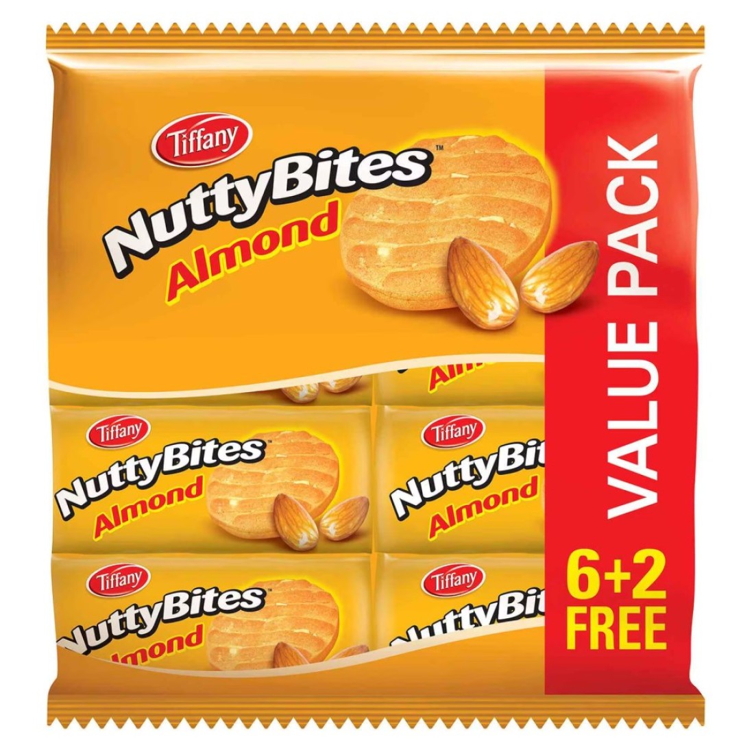 Tiffany Nutty Bites Almond Cookies, 81g Pack of 8