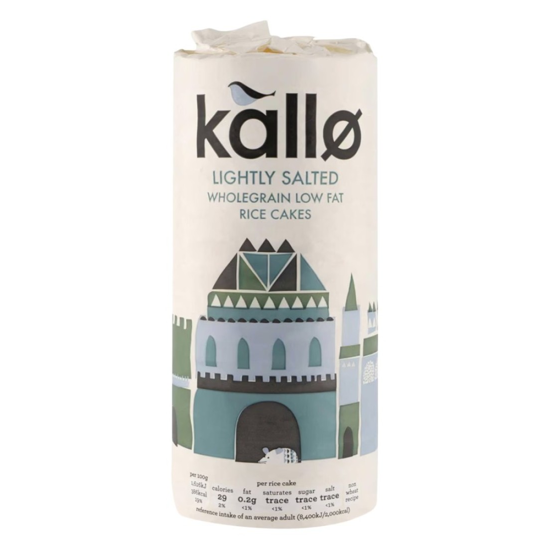 Kallo Low Fat Lightly Salted Whole Grain Rice Cakes 130g