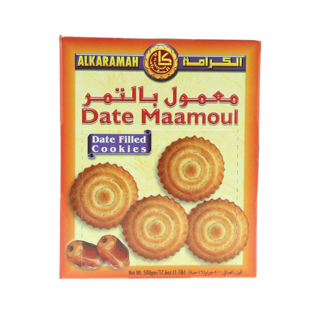 Al Karamah Maamoul Dates Filled Cookies, 500g