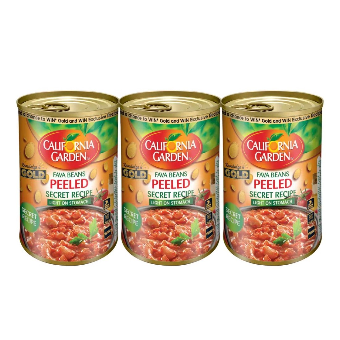 California Garden Peeled Fava Beans Secret Recipe 450g Pack of 3