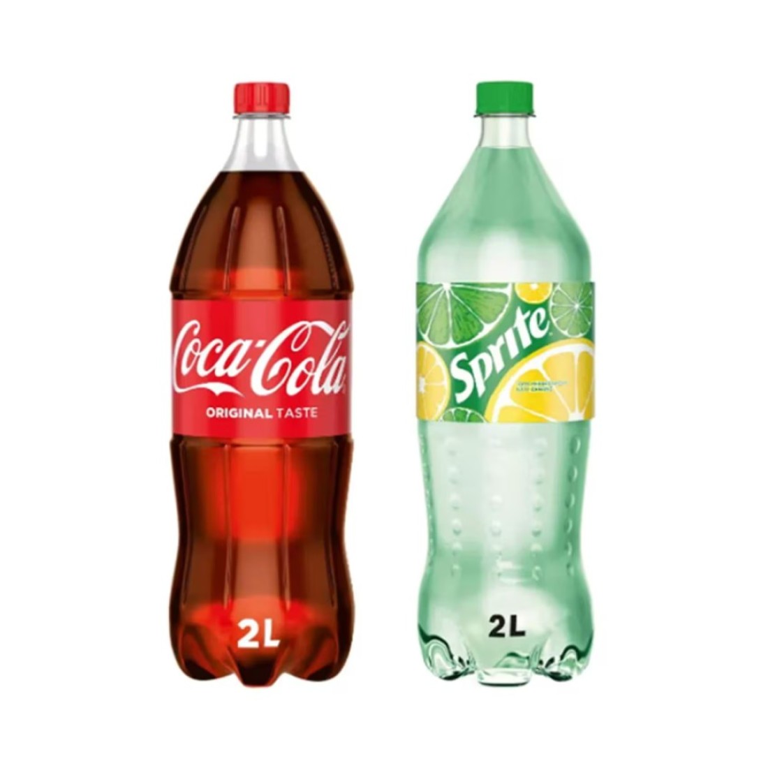 Coca Cola Original Taste Carbonated Soft Drink 2L Pack of 2 Assorted