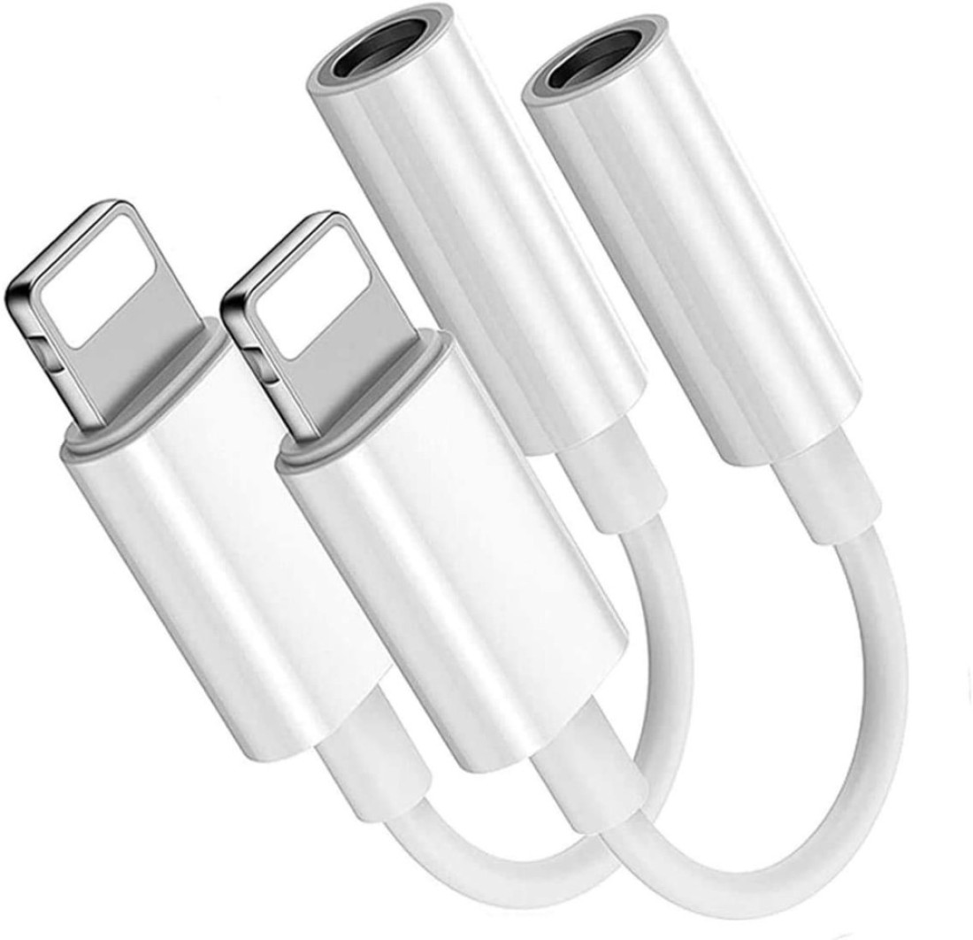 [Apple MFi Certified] Lightning to 3.5 mm Headphone Jack Adapter, 2 Pack Earphone Audio Jack Aux, Dongle Cable Compatible with iPhone 13/12/11 Pro/XR/XS Max/X/8/7 Support All iOS&amp; Music Control