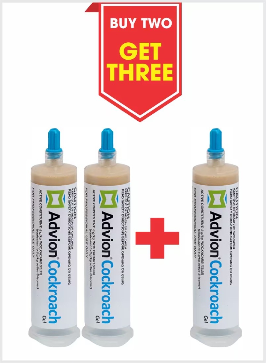 Advion Buy 2 Get 3 Cockroach Gel Bait Indoor &amp; Outdoor Use 30g