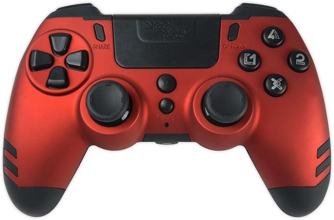 STEELPLAY PS4/PC SLIMPACK WIRELESS CONTROLLER - RUBY RED