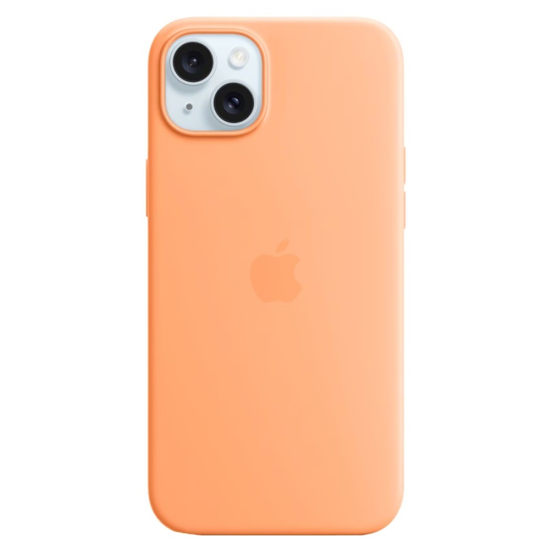Apple Silicone Case Cover With MagSafe For iPhone 15 Plus Orange Sorbet