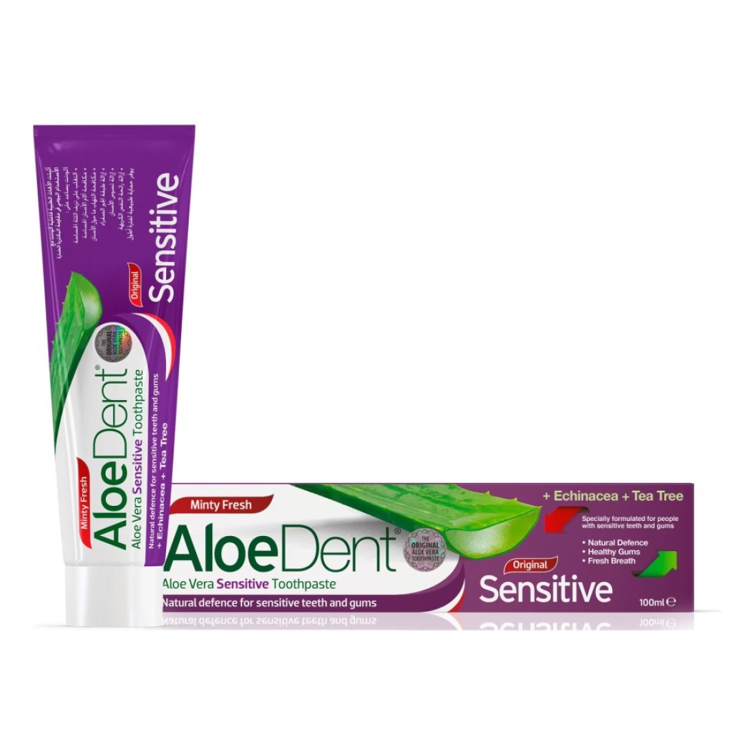 AloeDent Sensitive Original Toothpaste With Echinacea And Tea Tree Minty Fresh 100ml