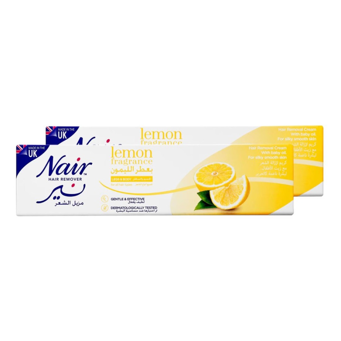 Nair Hair Remover Lemon Fragrance Cream White 110g Pack of 2