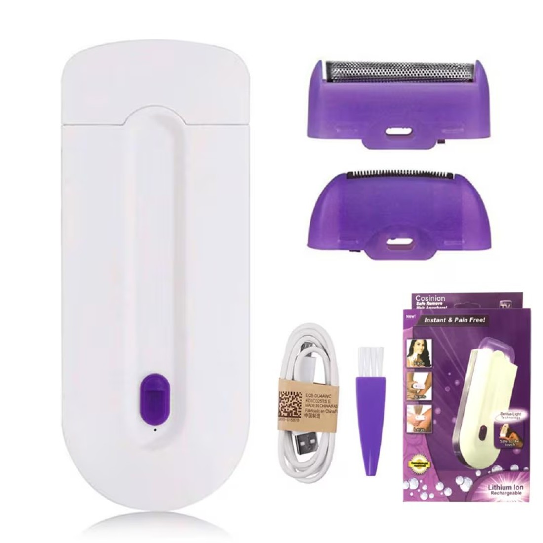 Generic - Women Laser Rechargeable Epilator Remover Smooth Touch Hair Removal Instant Pain Free Razor Sensor- Light Technology Hair Remove