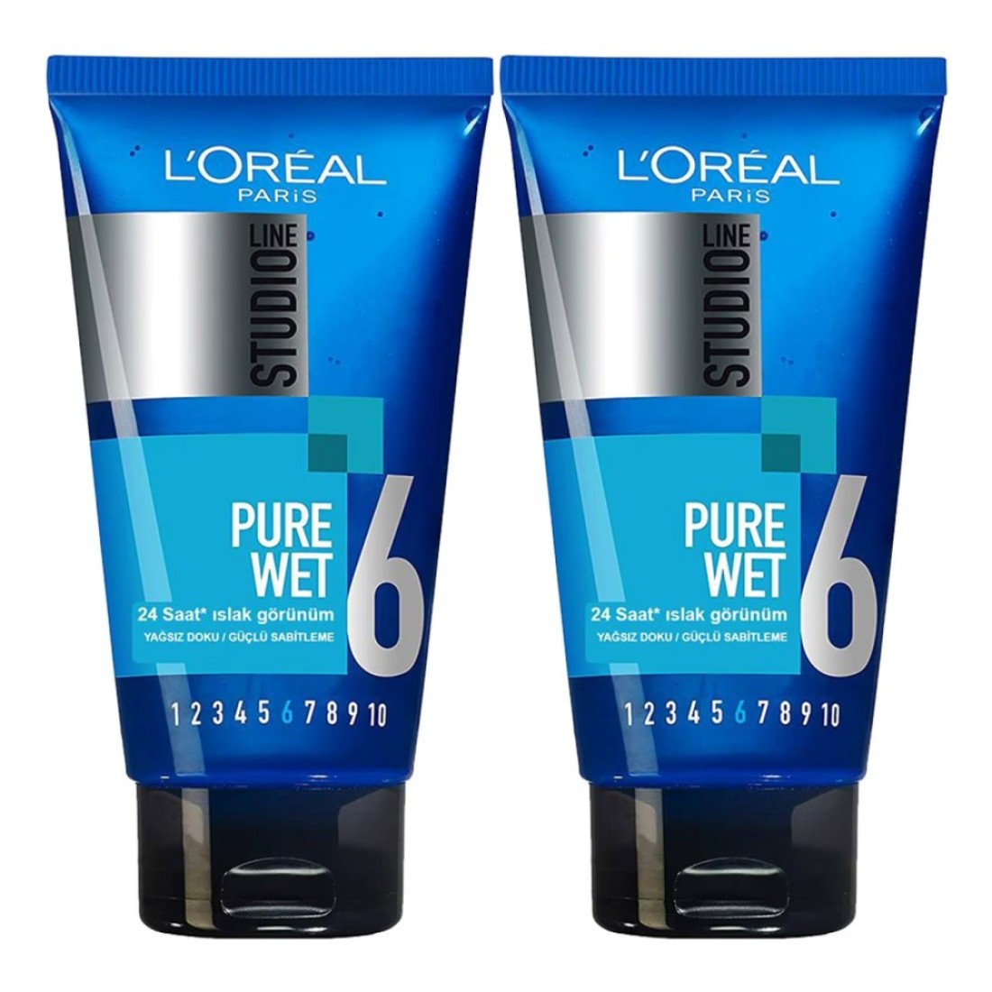 L&#39;Oreal Paris Studio Line Pure Wet Clock Wet View Hair Gel Clear 150ml Pack of 2