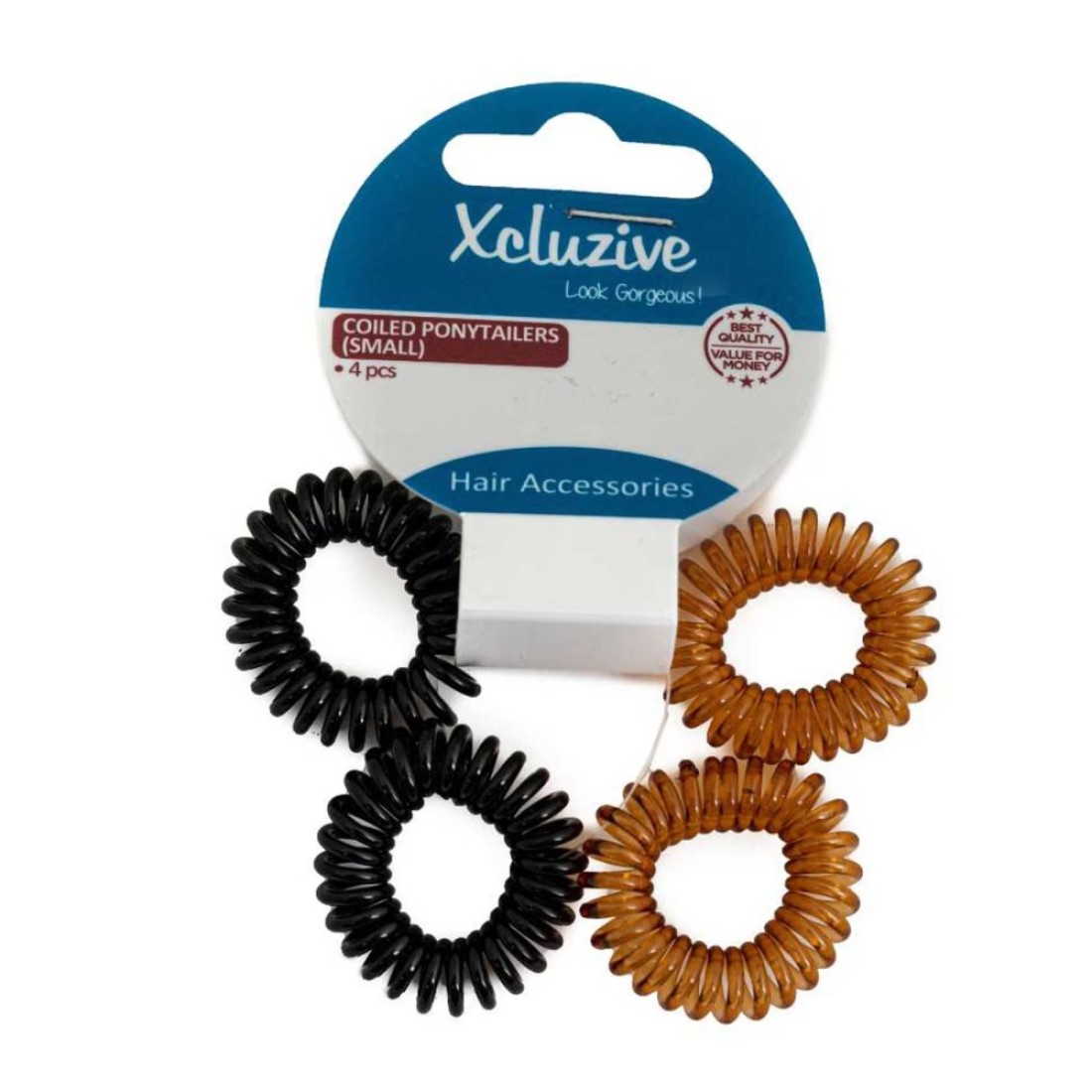 Xcluzive 4-Coiled Ponytails Small