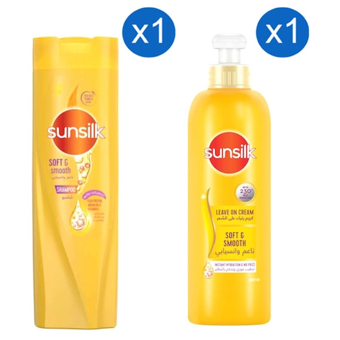 Sunsilk Soft &amp; Smooth Shampoo and Soft &amp; Smooth Leave On Cream 400ml+200ml