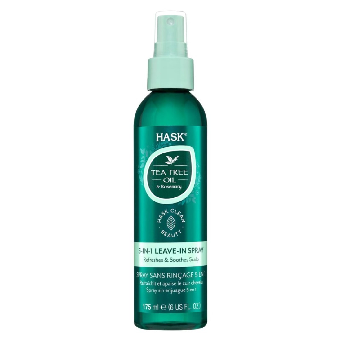 Hask Tea Tree Oil And Rosemary 5-In-1 Leave-In Spray Green 175ml