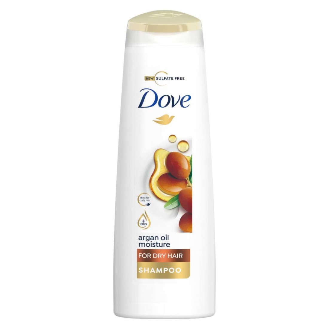 Dove Shampoo Hydrates Dry Hair Argan Oil Moisture No Dyes Parabens Or Sulfates 400ml