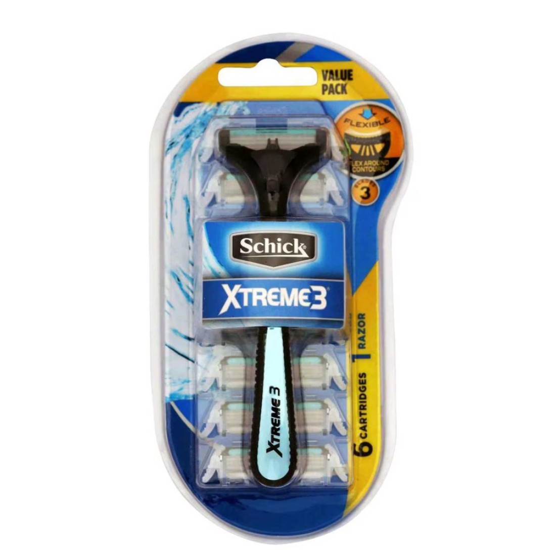 Schick Xtreme3 Hybrid Razor Blade With 6 Cartridges 7 count