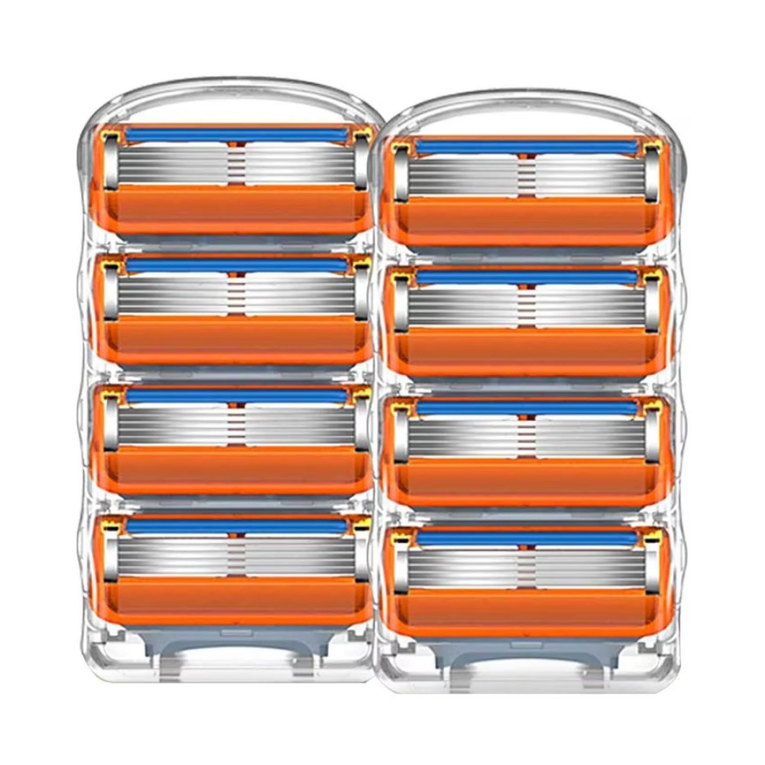 Gillette Fusion 5 Power Razor Blades Silver Orange 8 PCS