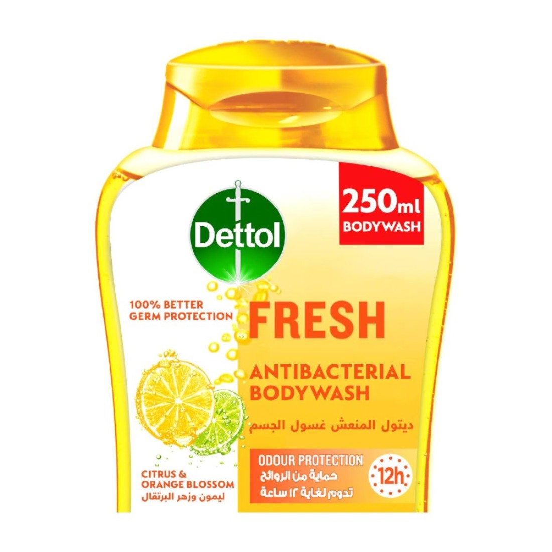 Dettol Fresh Anti-Bacterial Citrus And Orange Blossom Body Wash Yellow 500ml+250ml Assorted