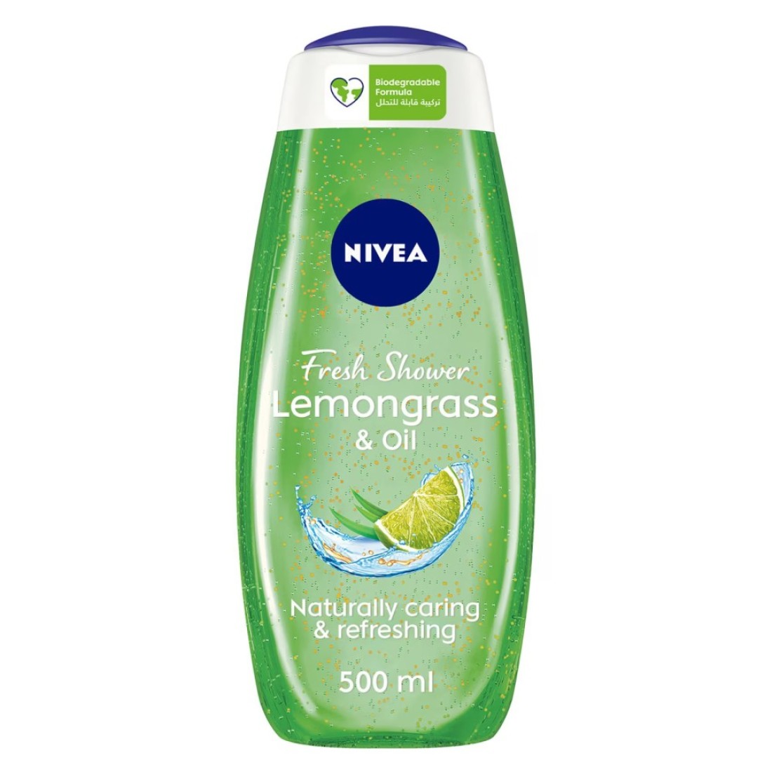 NIVEA Shower Gel Body Wash Lemongrass and Oil Caring Oil Pearls Lemongrass Scent 500ml