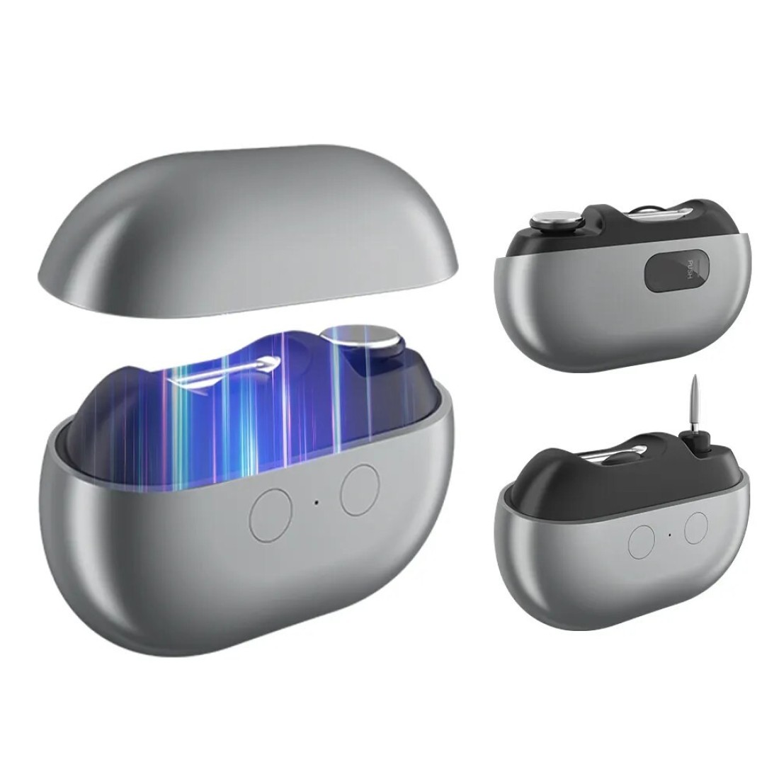 Magnetic Suction Electric Nail Clipper - USB Rechargeable Automatic Nail Cutter with LED Light &amp; Nail Chip Storage Box, Safe &amp; Portable Trimmer for Adults, Kids
