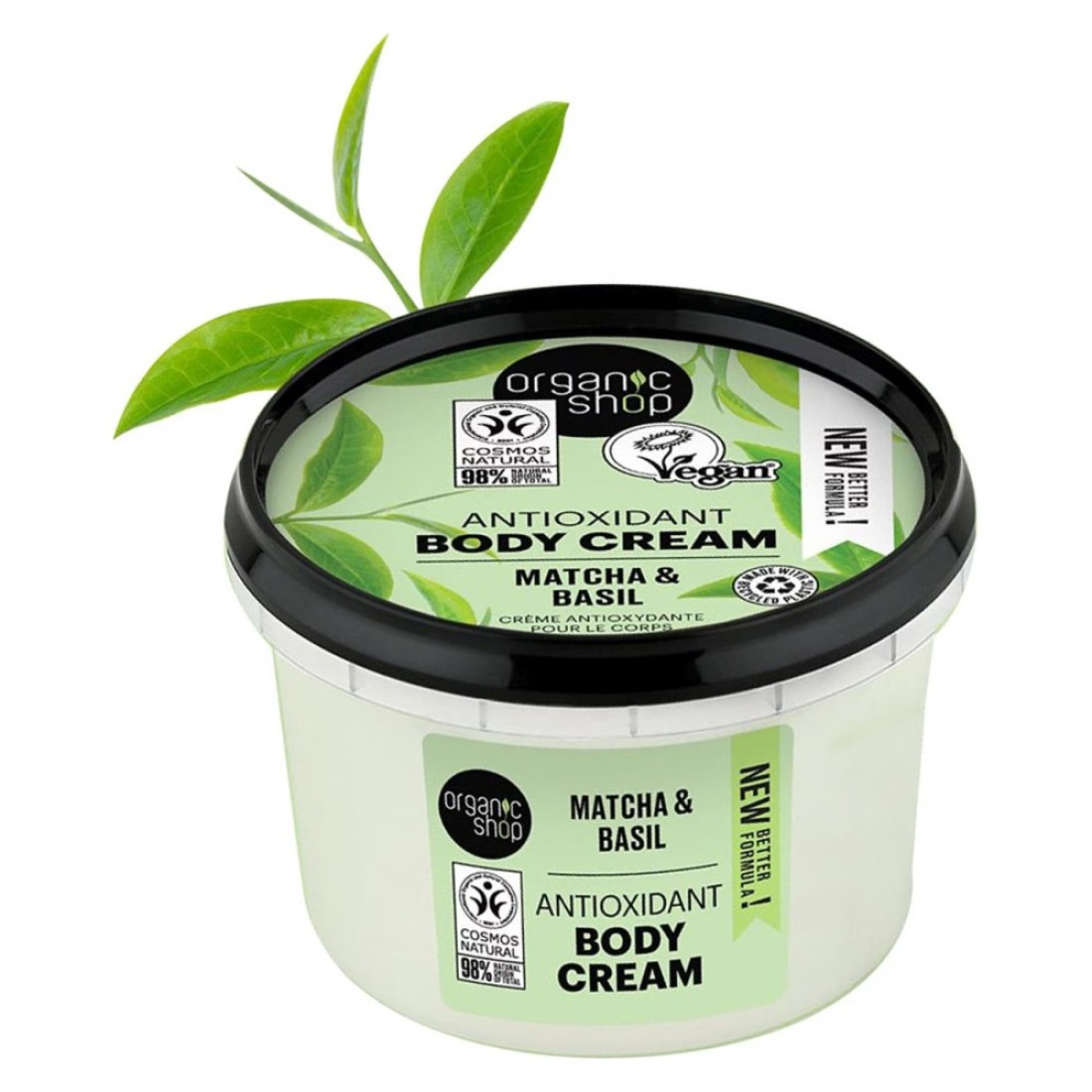 Organic Shop Mocha And Basil Antioxidant Body Cream Green 250ml