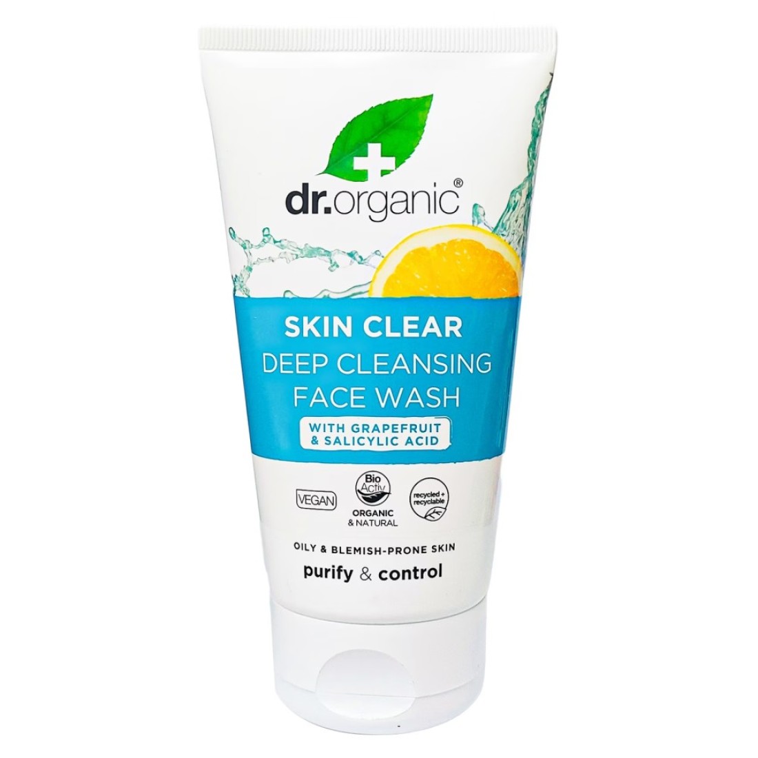 Dr.Organic Skin Clear Deep Cleansing Face Wash With Grapefruit And Salicylic Acid 125ml
