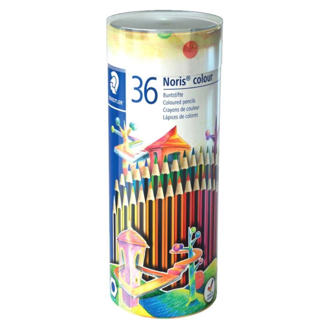 Staedtler Noris Coloured Pencils Set Cylinder Tube 36 PCS