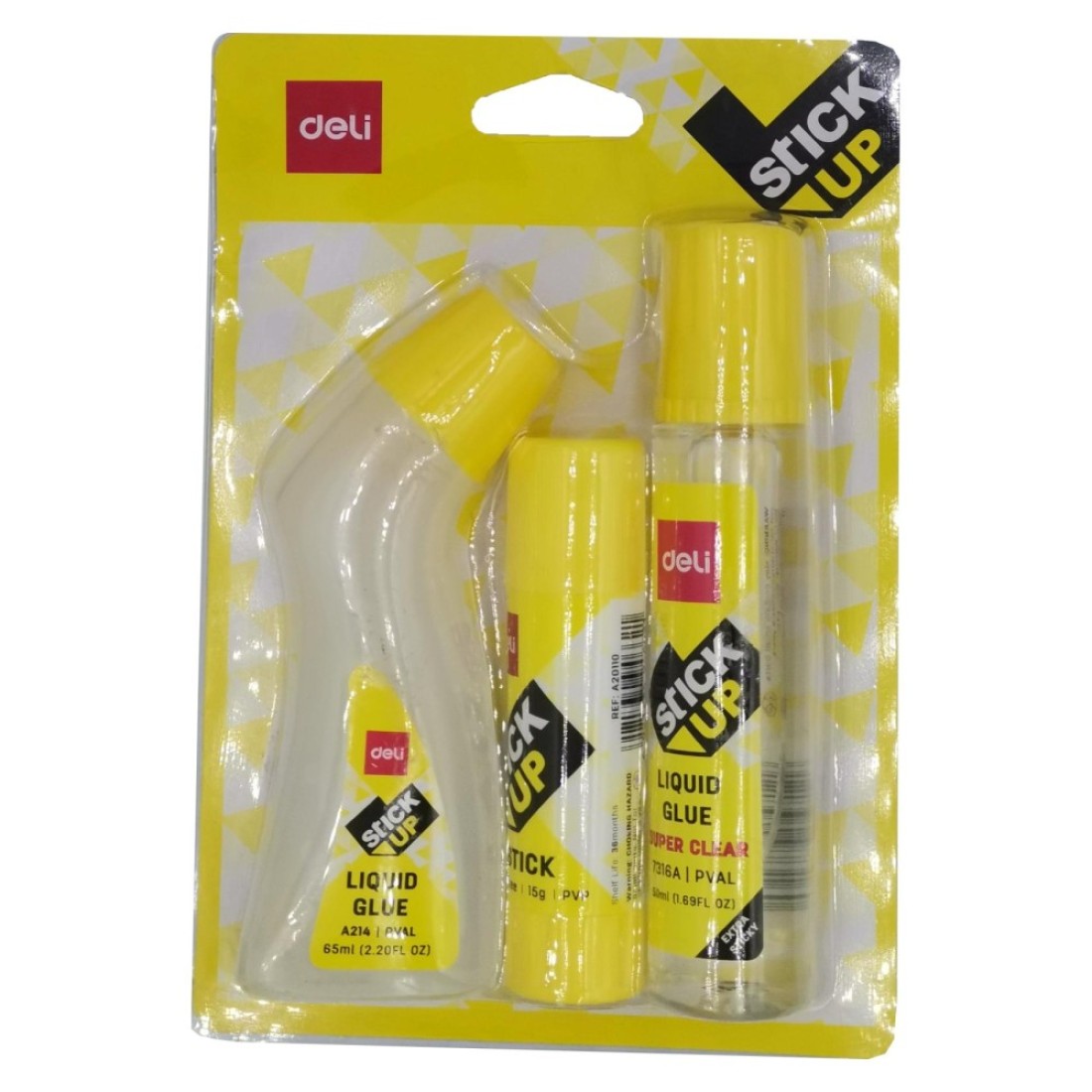 Deli Stick Up Liquid Glue 50ml+65ml and Stick Up Glue Stick 15g