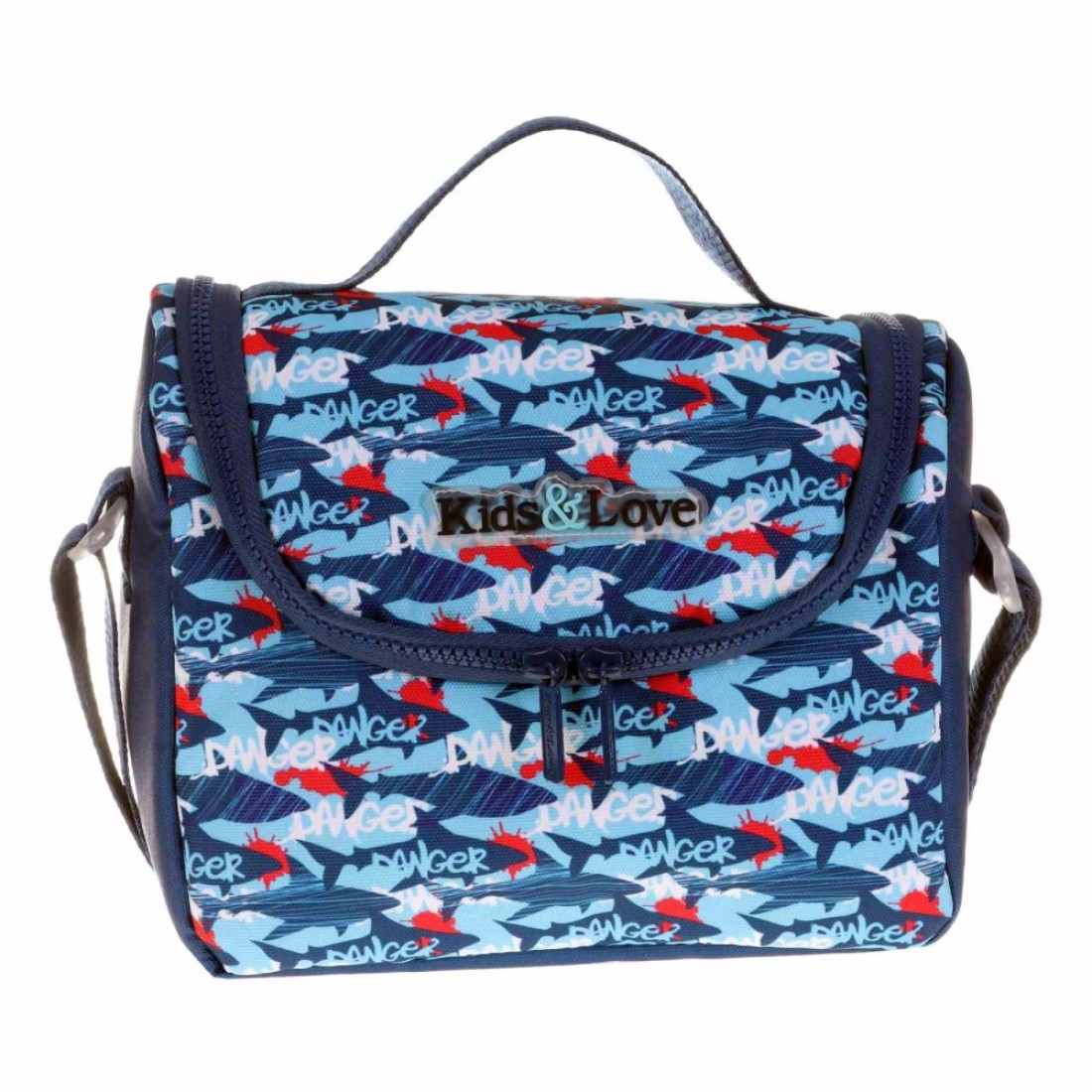 Kaukko Kids and Love Sweet Shark Printed Lunch Box Bag