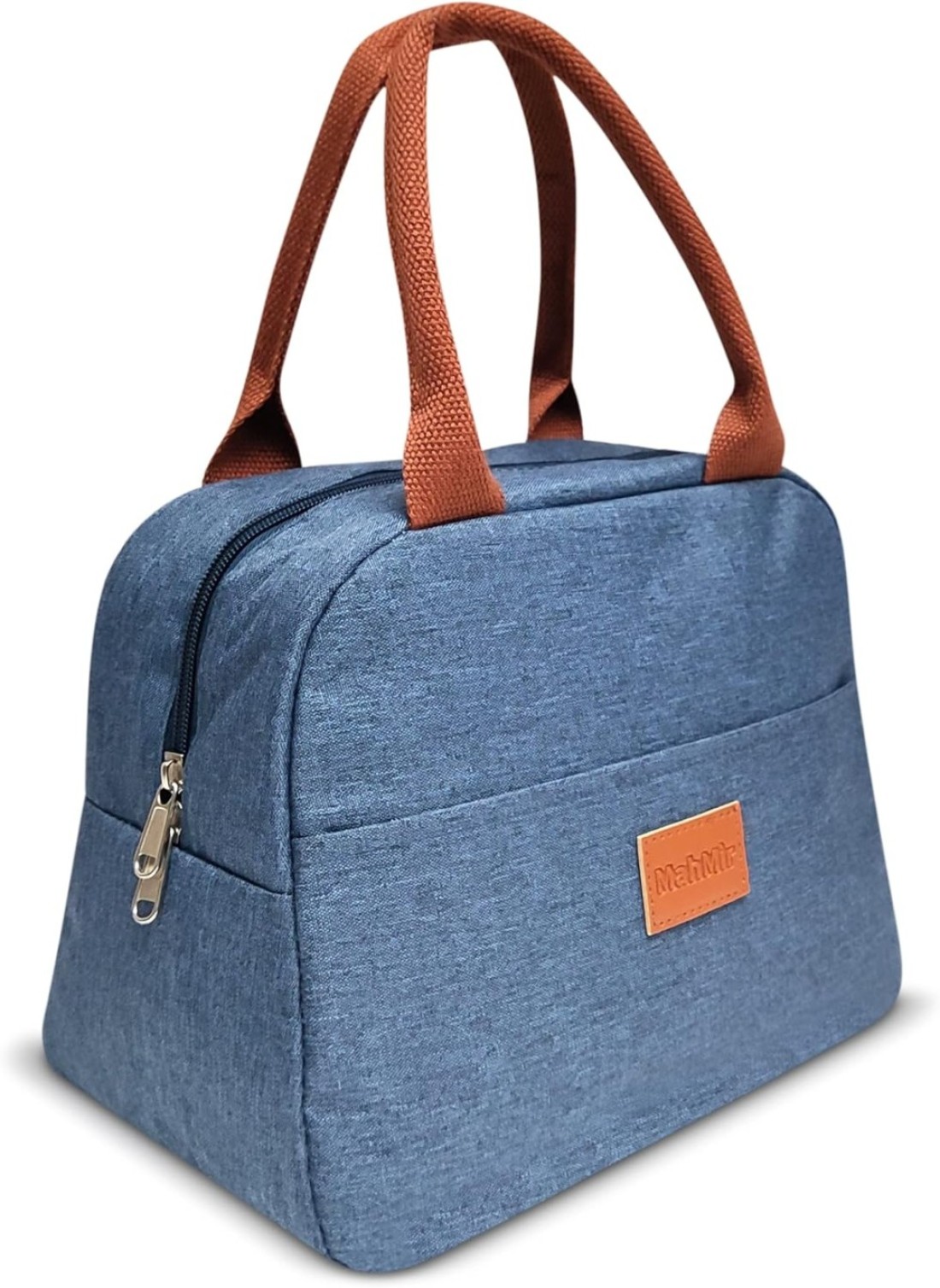 MahMir Insulated Lunch Bag for Men Women Kids with Strap Handles, Wide Open Easy to Clean Insulated Lunch Bag Box for Office Work School Picnic Travel, Leakproof Thermal Cooler Insulated Lunch (Blue)
