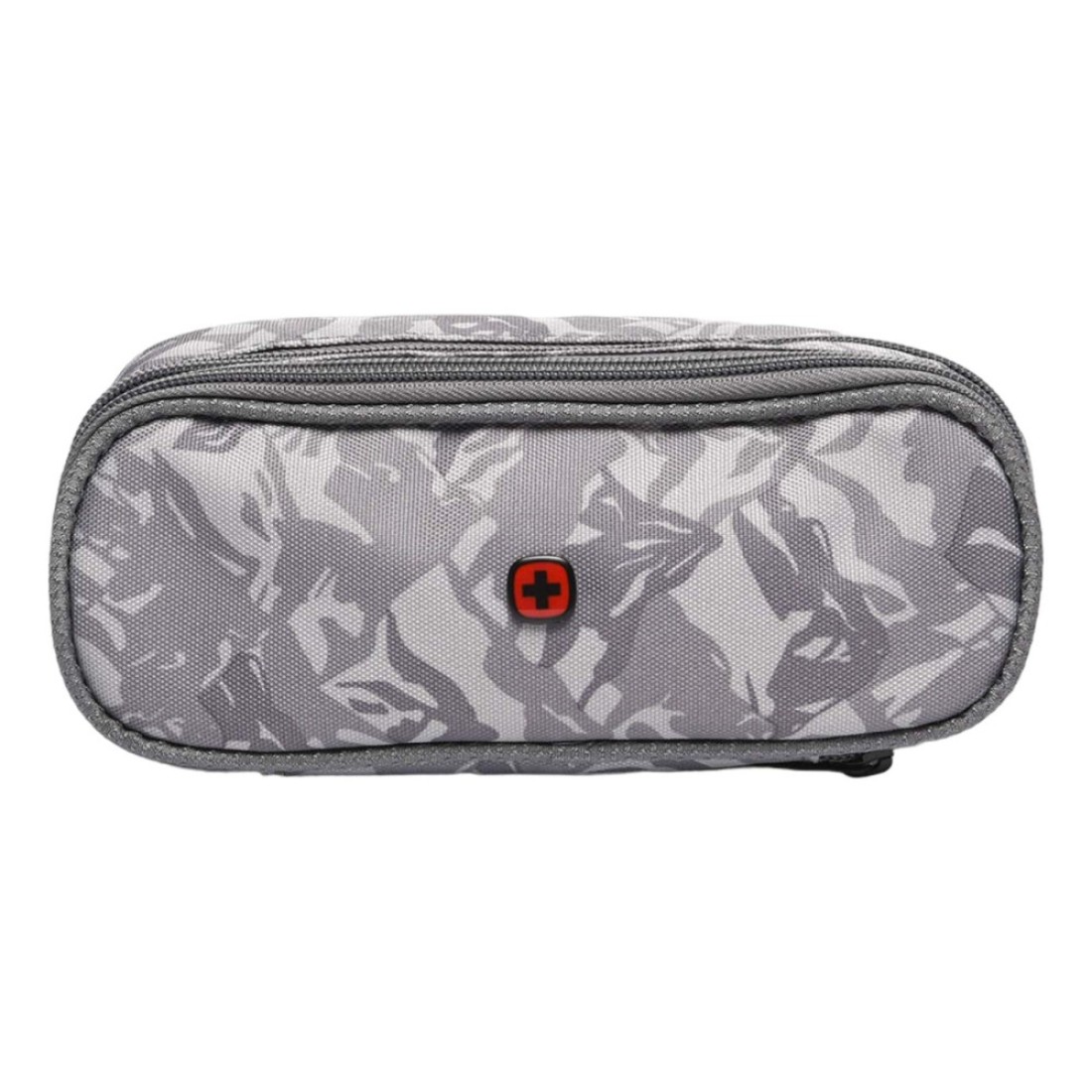 Wenger 2 Compartment Pencil Case Grey 23cm