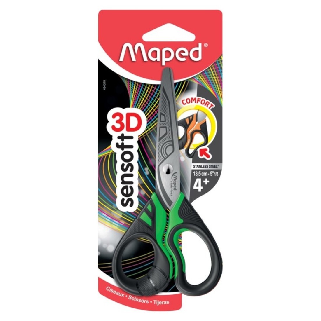 Maped 3D Sensoft Scissors Blister 4 Years and above 13.5cm