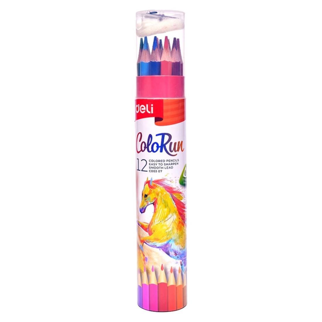Deli ColoRun Coloured Pencil in Tube 12 PCS