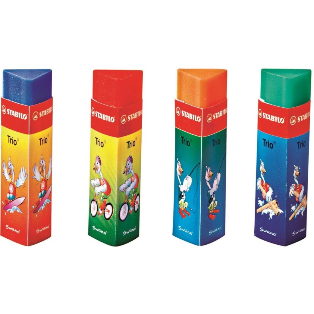 Stabilo Trio Eraser Pouch Multicolour 4 PCS