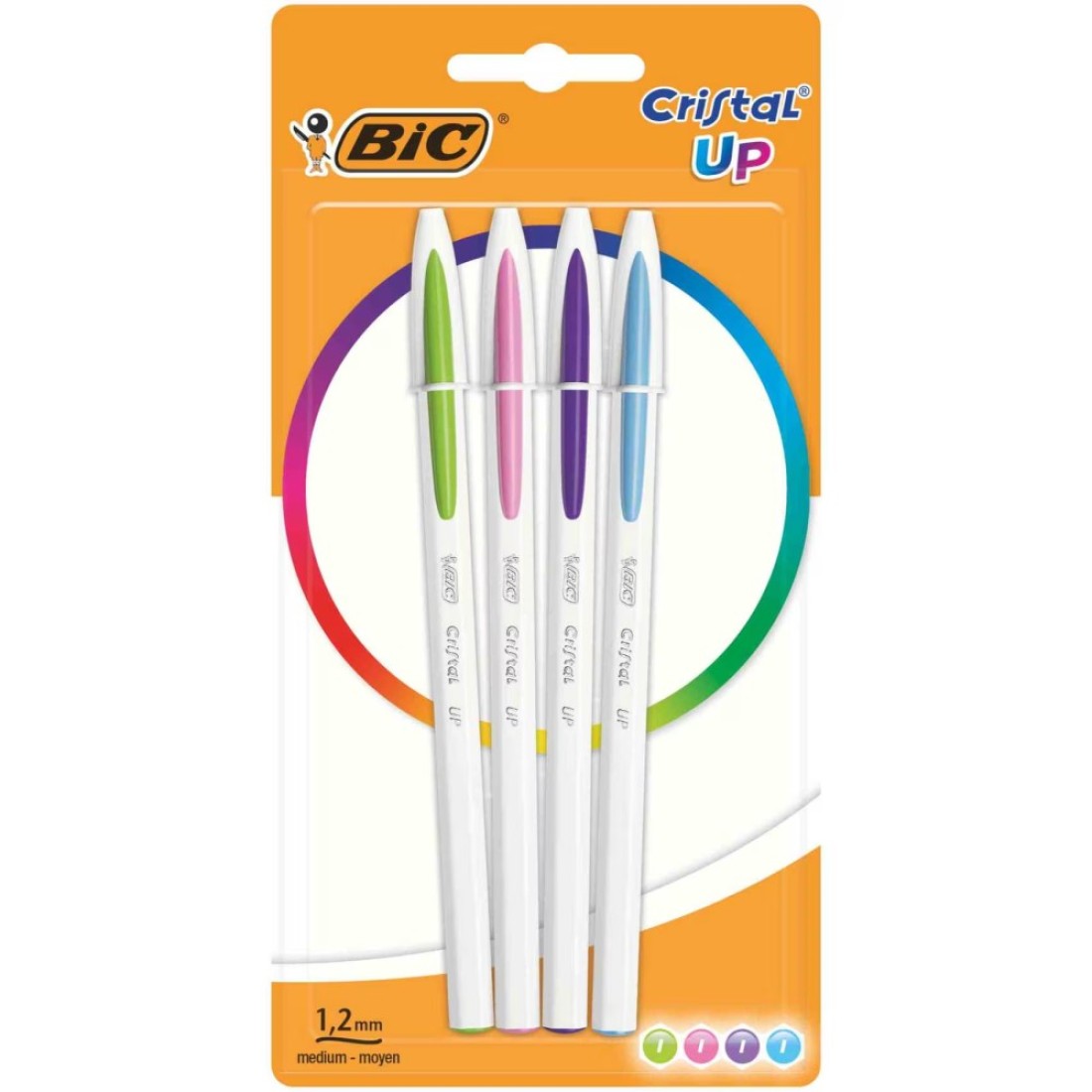 Bic Cristal Up Ballpoint Pen Multicolour 1.2mm 4 PCS