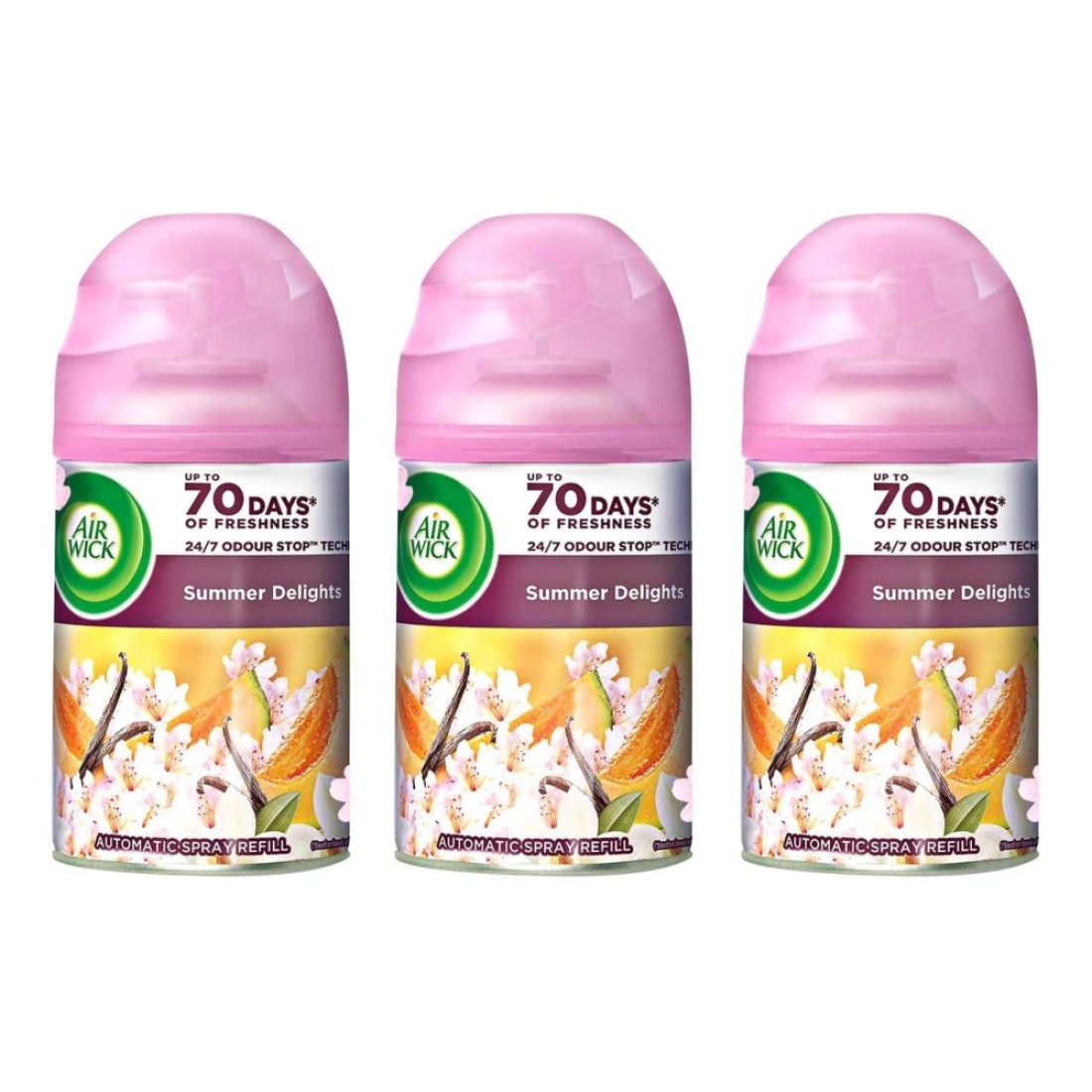 Airwick Vanilla Freshmatic Automatic Air Freshener Refill 250ml Pack of 3