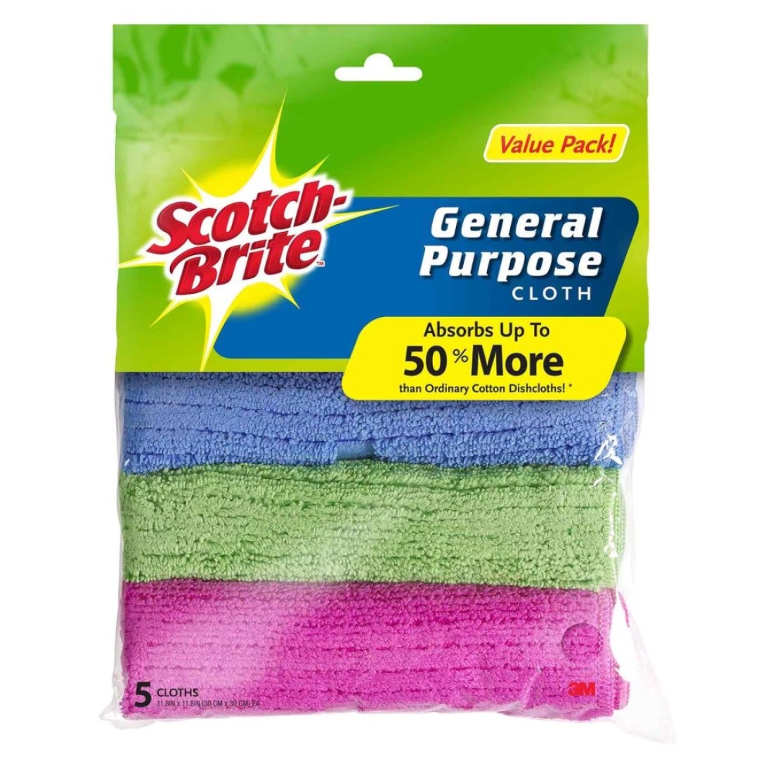 Scotch-Brite Microfibre General Purpose Cloth Multi-Purpose 5 PCS