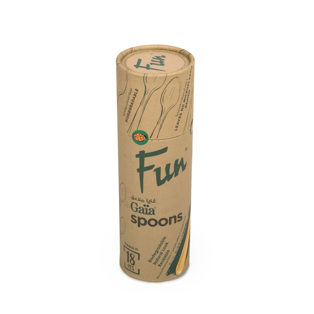 Fun Gaia Spoons Brown 18 PCS