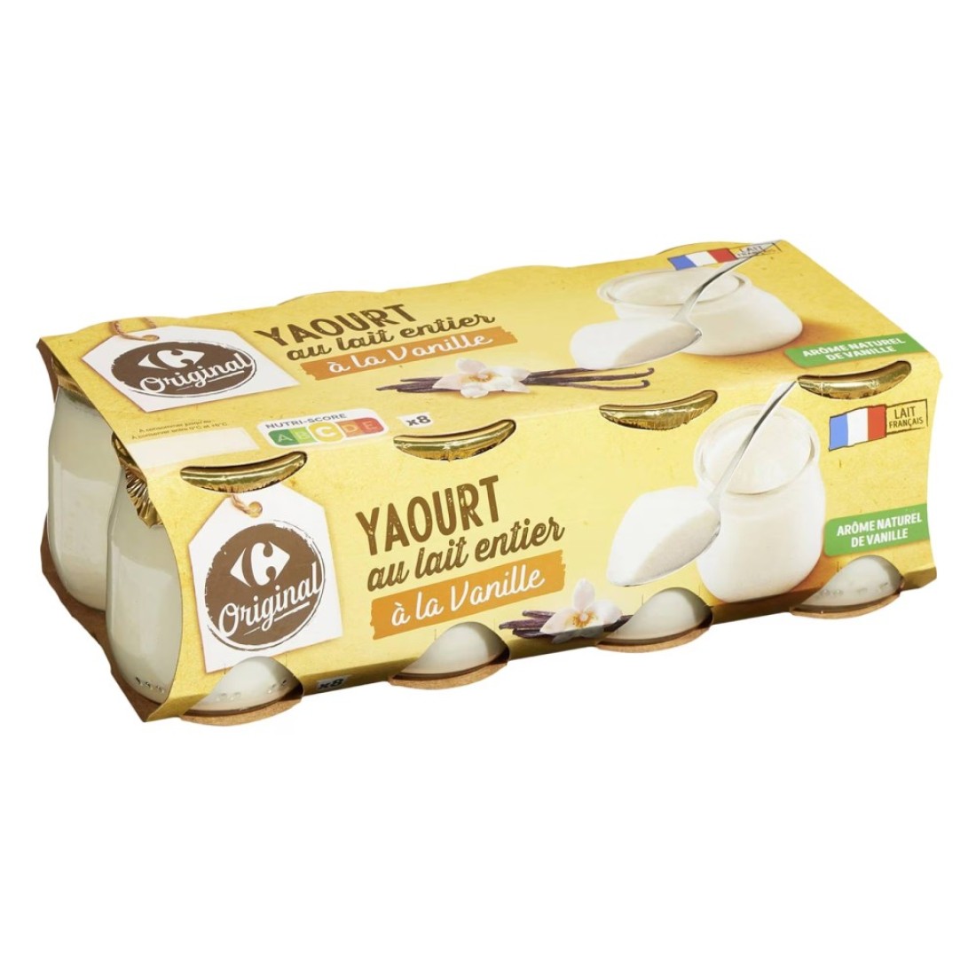 Carrefour Vanilla Yoghurt 125g Pack of 8