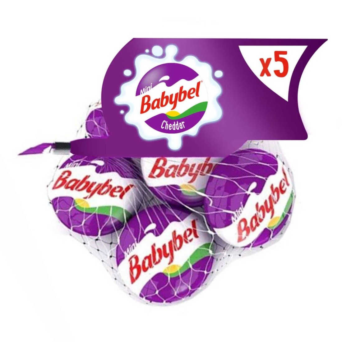 Mini Babybel Cheddar Cheese Snack Pack of 5 Pieces 100g