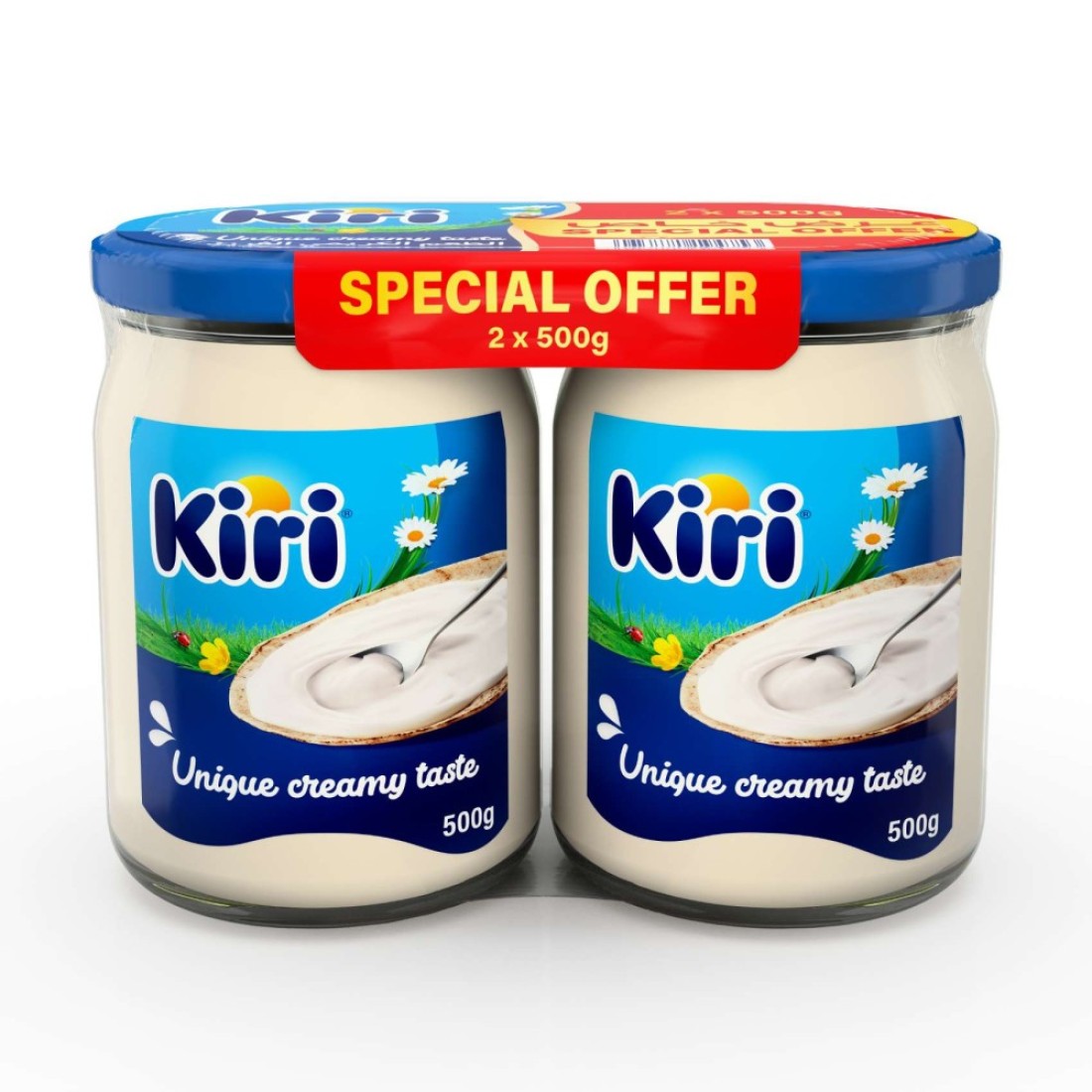 Kiri Cream Cheese Glass Jar 500g Pack of 2