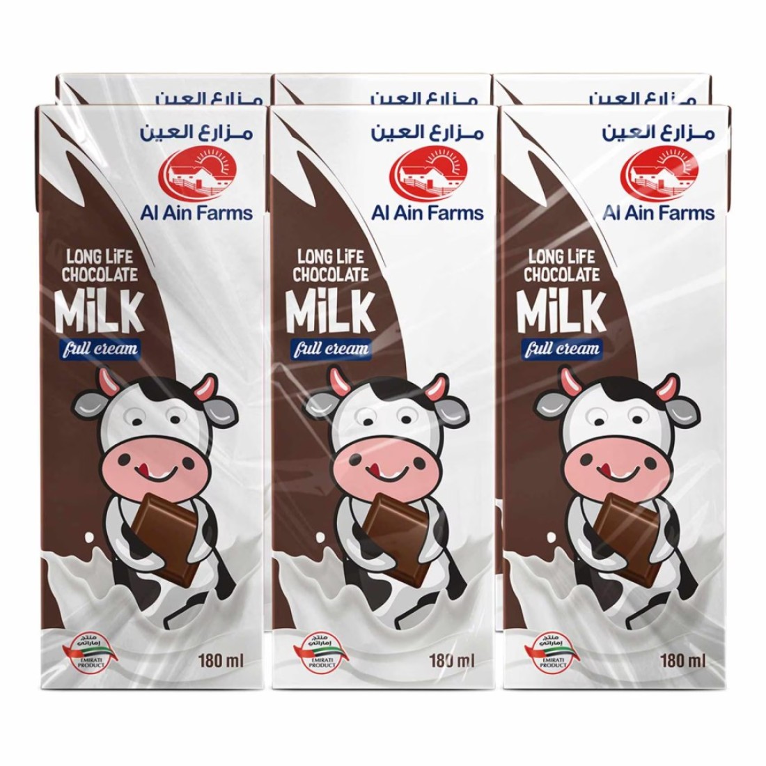 Al Ain Long Life Chocolate Milk 180ml Pack of 6