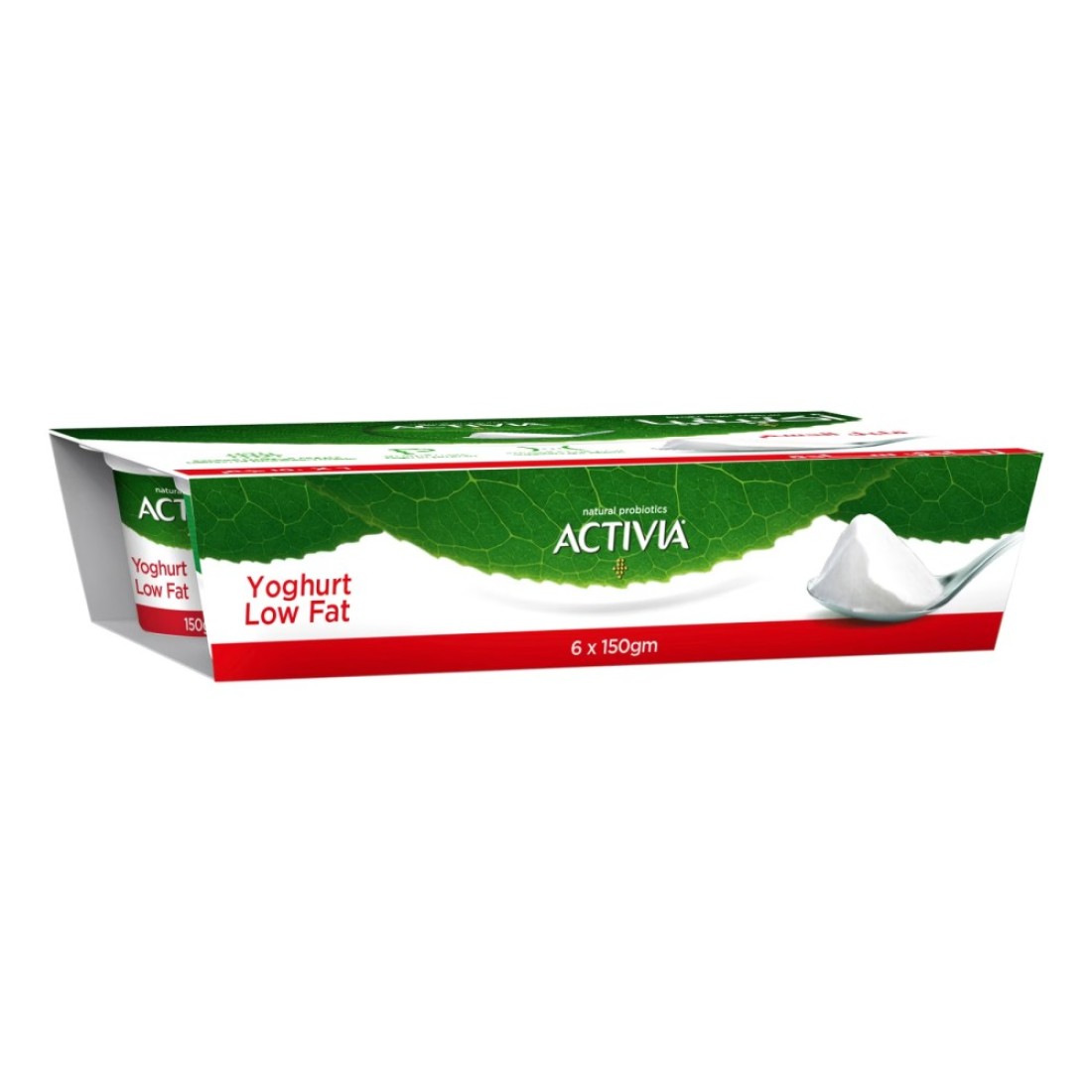 Activia Low Fat Plain Yoghurt 150g Pack of 6