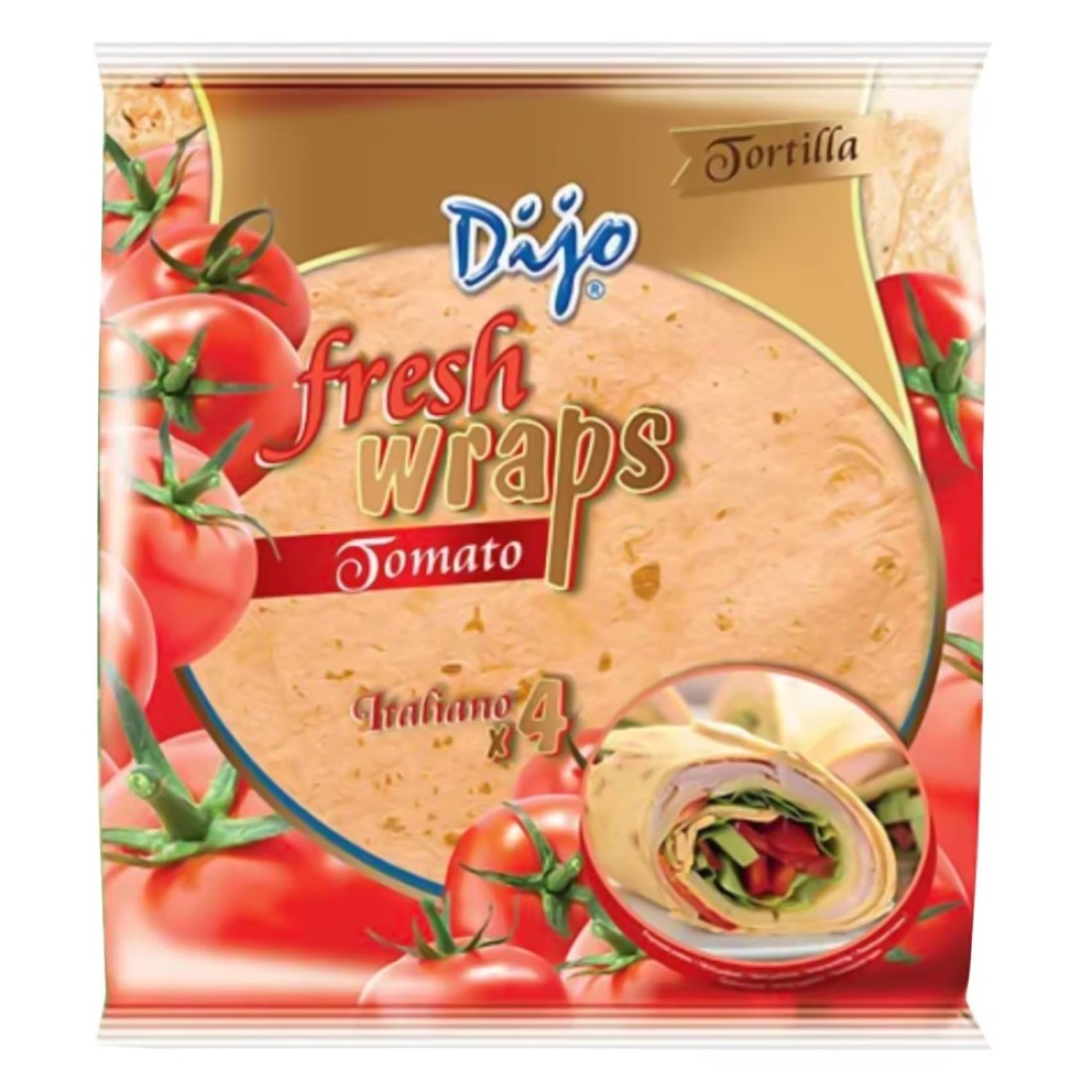 Dijo Tomato Tortilla Fresh Wraps 250g