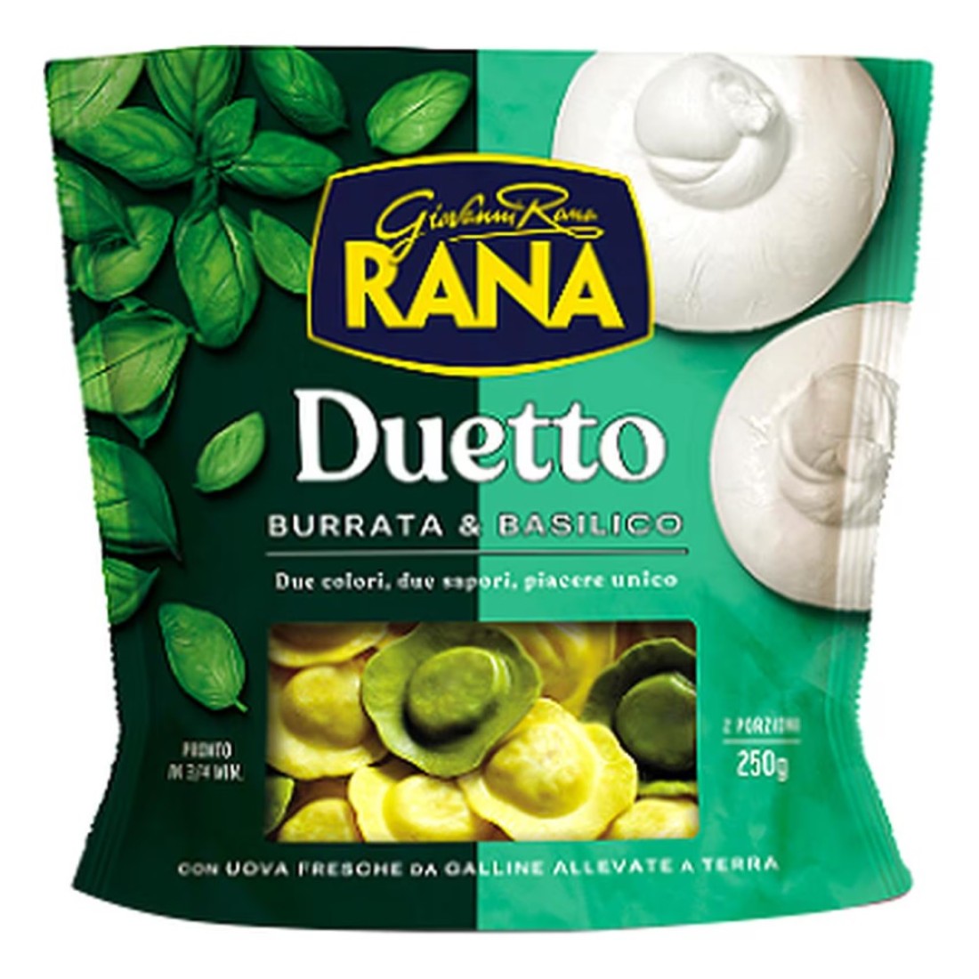 Giovanni Rana Duetto Burrata and Basilica Pasta 250g