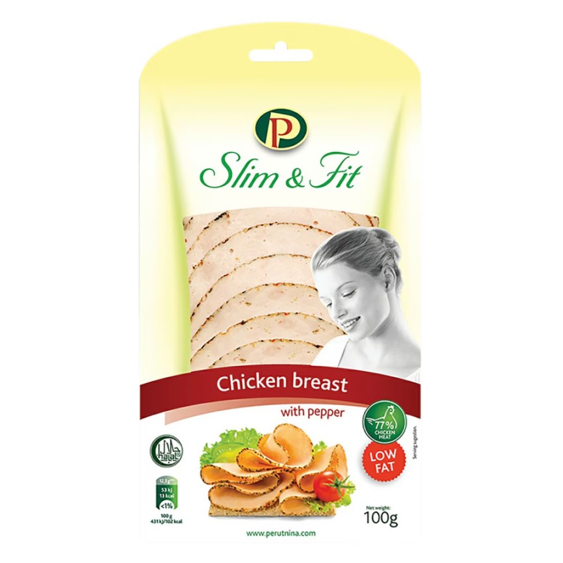 Perutnina Slim and Fit Chicken Breast with Pepper 100g