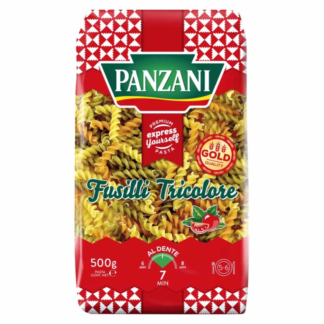 Panzani Fusilli Tricolore Pasta 500g