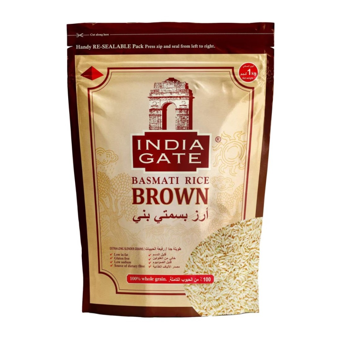 India Gate Brown Basmati Rice, 1kg