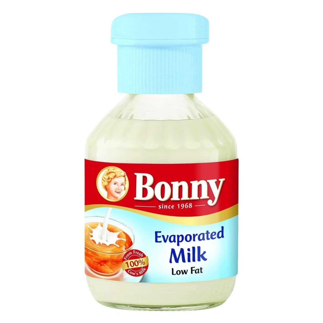 Bonny Low Fat Evaporated Milk Glass Bottle 170g