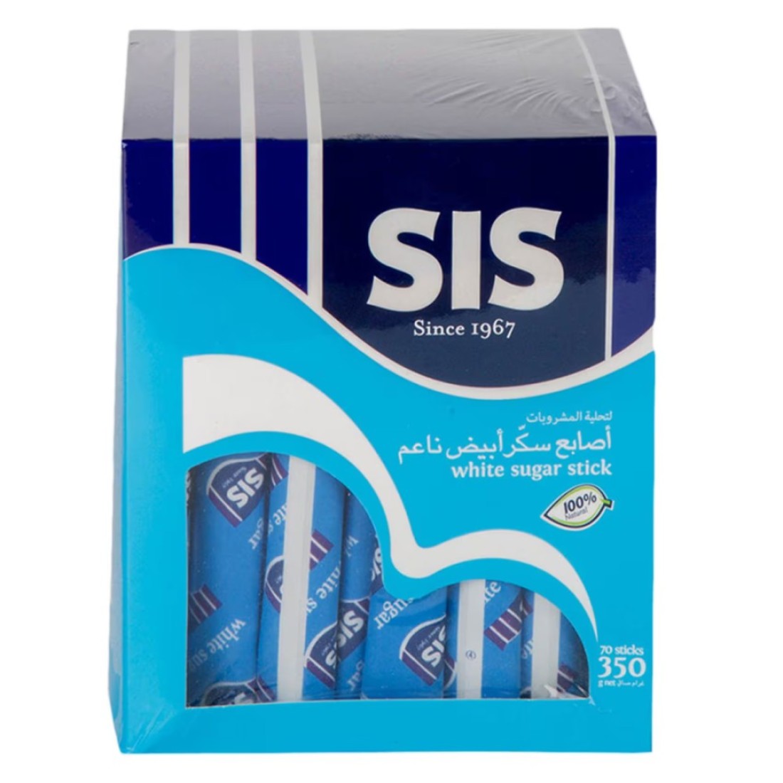 Sis 70 White Sugar Sticks 350g