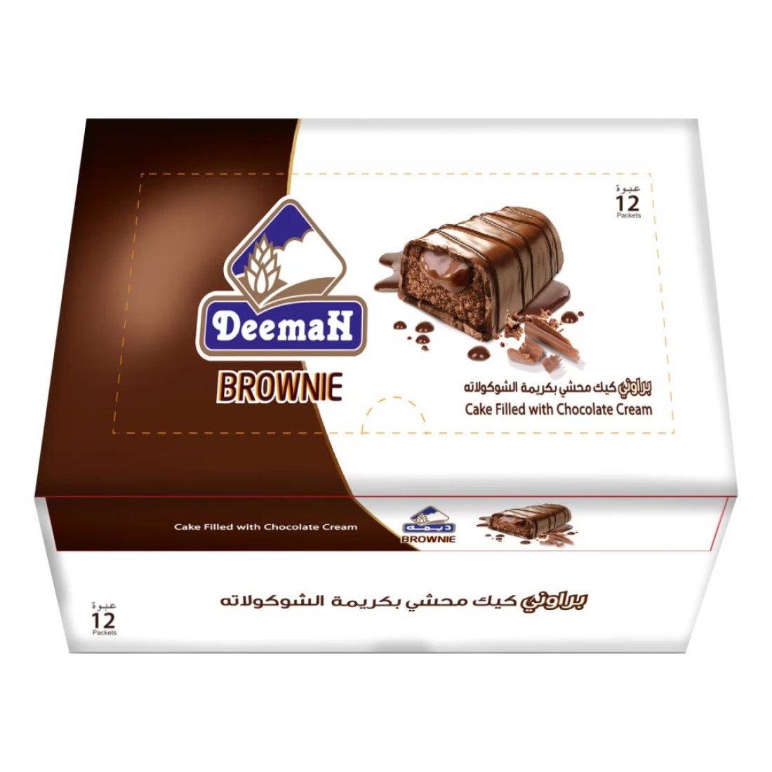 Deemah Cake Filled With Chocolate Cream Brownie 37g Pack of 12